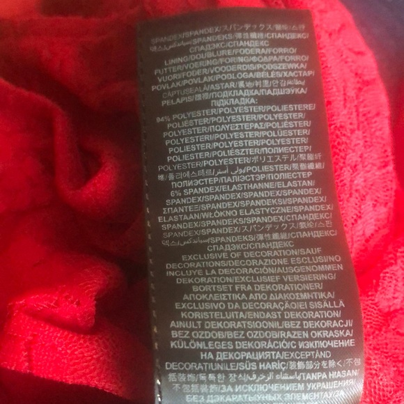 NWT Guess Victotorian Red Lace Longsleeve Bodysuit - Picture 11 of 13